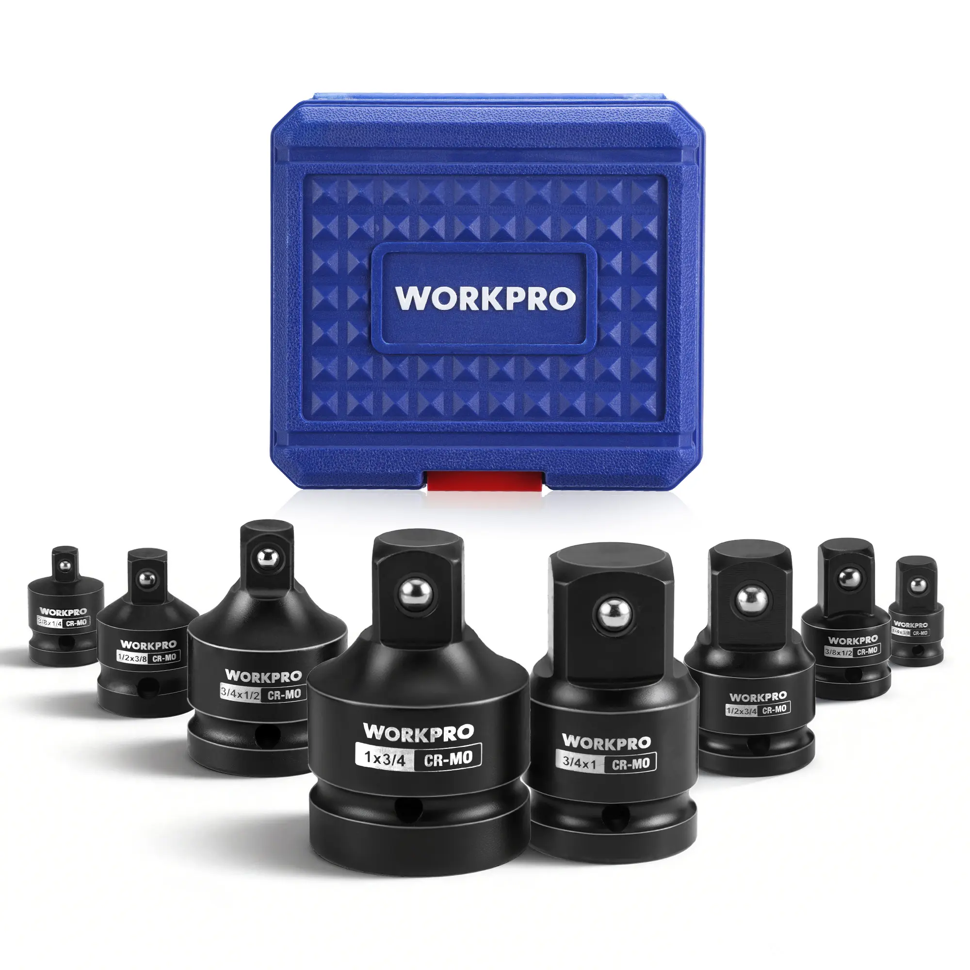 #backtoschool WORKPRO Impact Socket Adapter Set – Adapters with Storage Case, CR-MO Steel, Impact Wrench Conversion Kit for Automotive & Mechanical Repair