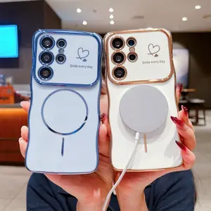 Compatible with Wireless Charge Cover Soft Cover  S25 Ultra/S24/S23/S22 TPU phone case Cover HN117