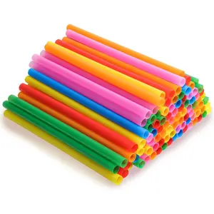 100 count Boba Smoothie Straws, 0." Diameter X8.3"Long Large Plastic Bubble  Milkshake Colorful Drinking Straws