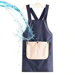 2 Pack Adjustable Cross Back Aprons for Women & Men, Waterproof, Machine Washable, Built-in Detachable Towel, Pockets for Phones, Perfect for Cooking, Grilling, Gardening, Crafting, BBQ ,Fits All Sizes