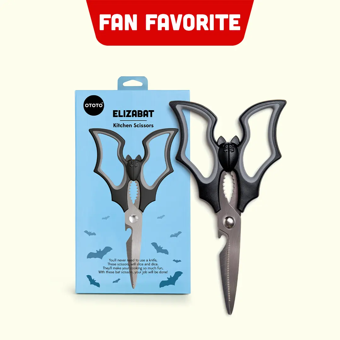 OTOTO Elizabat Kitchen Scissors - Viral Gothic Home Decor | Aesthetic Spooky Kitchen Tool | High-Quality Precision Blades | Perfect Stocking Stuffer for Halloween Fans | TikTok Must-Have | Funky Kitchen Supplies | Kitchen Accessories