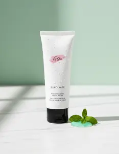 Mint Exfoliating Facial Polish, Plant-Based Vegan Face Scrub with Apricot, Glycerin and Menthol for Gentle Skin Exfoliation