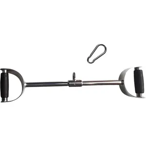 Wide Grip Lat Pull Down Bar, Press Down Bar,  Machine Attachment Multi Gym Attachment Solid Steel Tricep V-Bar