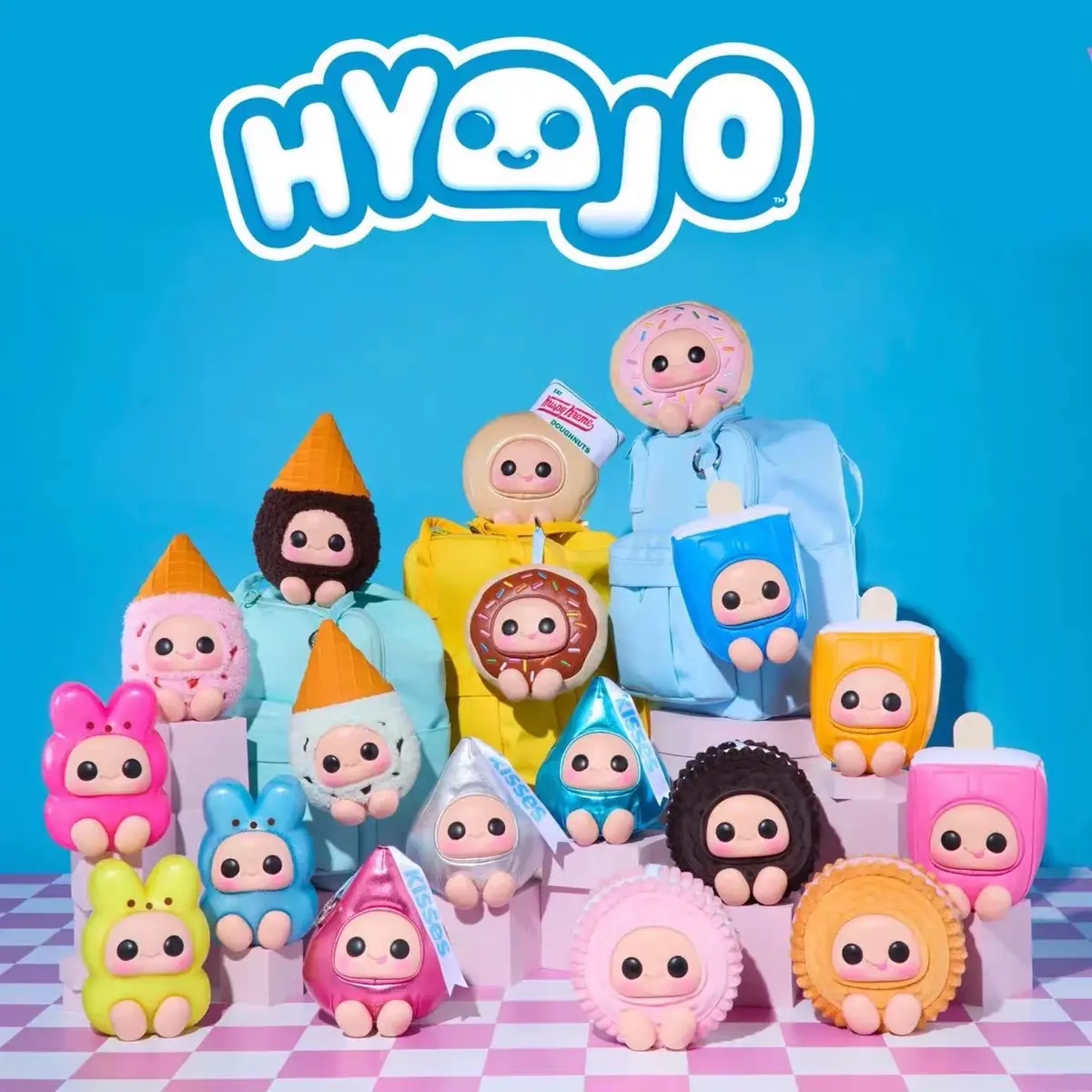 Official MGA HYOJO Snack Brand Crossover Blind Box - Kawaii Food Stuffed Animal Mystery Toy Figure, Cute Collectible Plushie Desk Decor Gift for Kids & Adults