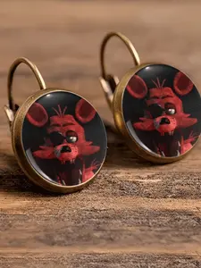 Five Nights at Freddy's Harem Hoss clip earrings, horror game merchandise, Halloween & game player earrings