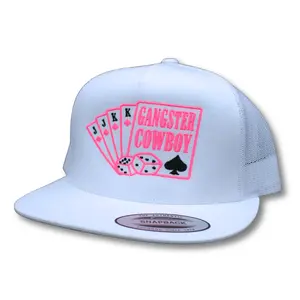 Spade - White, Pink, and Black. Yupoong Classic Snapback. Gangster Cowboy Official Product