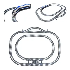 Train Track Building Blocks, 49pcs/set DIY Train Rail Track Blocks without Train, Creative and Educational Building Blocks for Boys & Girls Gift