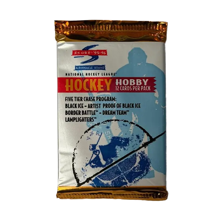 1995-96 Score Ice Hockey Hobby Pack - 12 Cards, Mid-90s Design Language, Curated Vintage Sports Card Packs for Collectors
