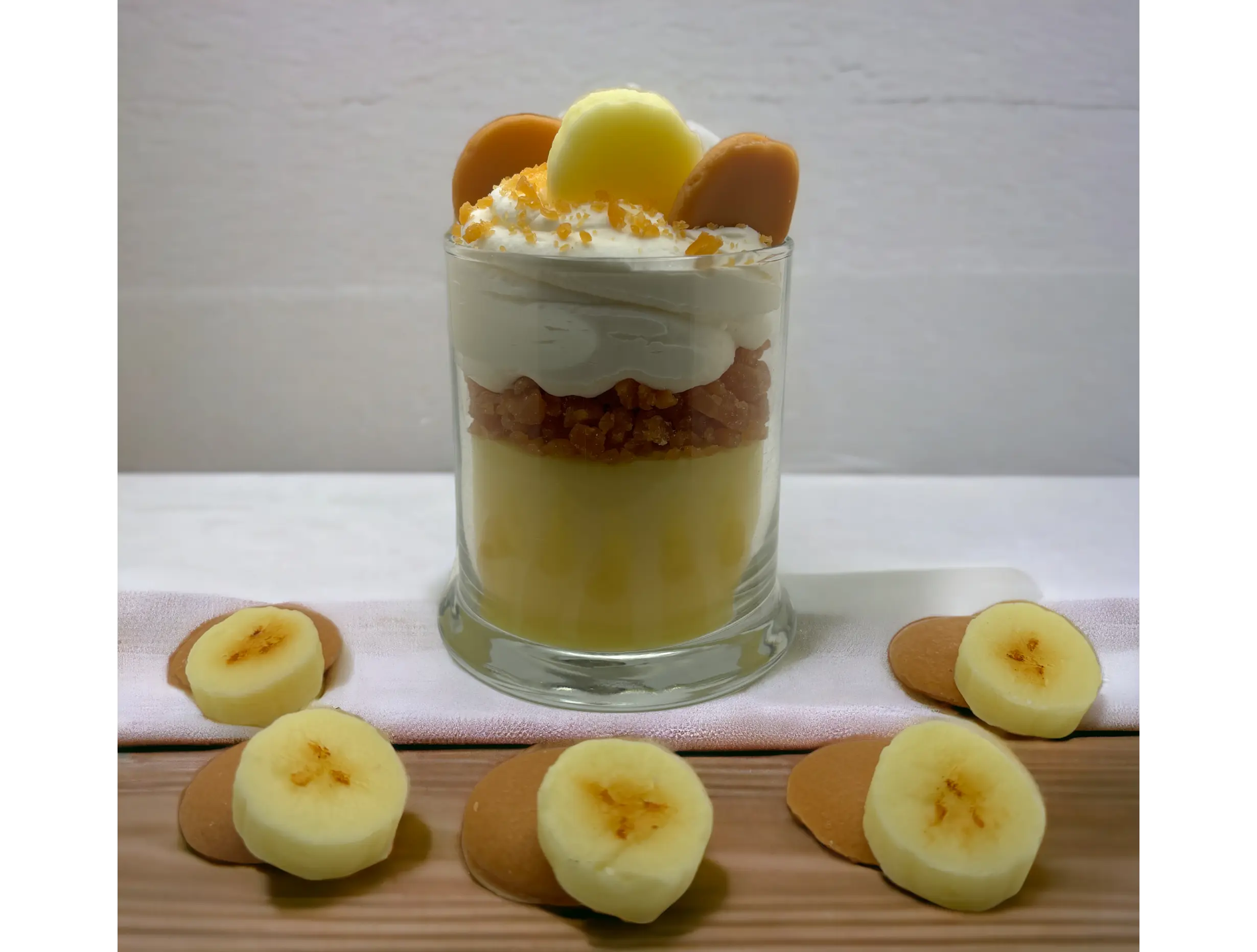 Banana Pudding Candle. 13 oz. Large Soy Candle/Bananas & Vanilla Wafers. Strongly Scented Candle