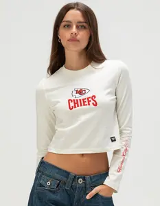 THE WILD COLLECTIVE Kansas City Chiefs Womens Long Sleeve Baby Tee