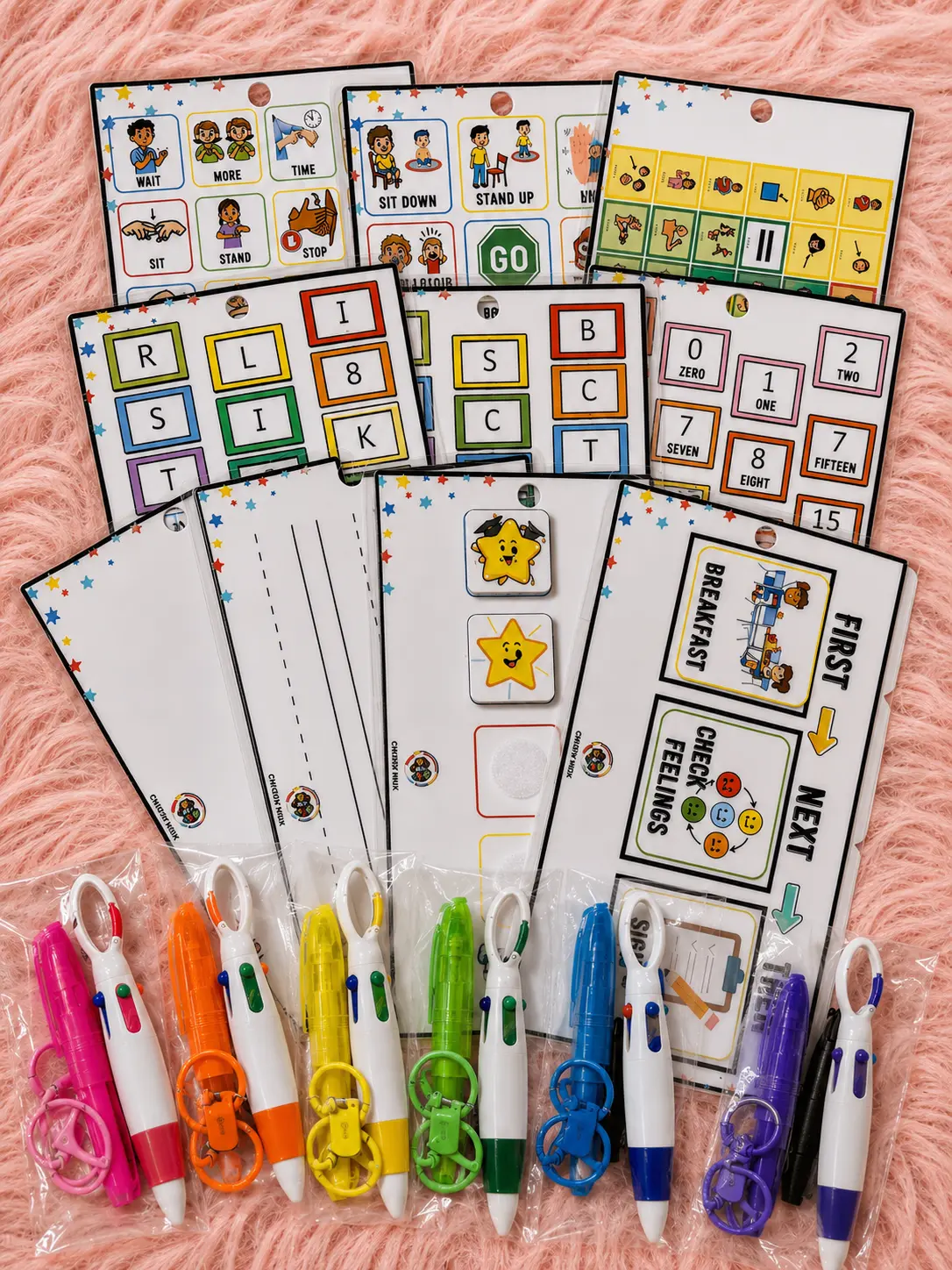 10-in-1 Visual Support On-The-Go Educational Ladyard Bundle