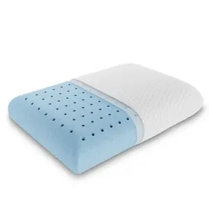 Memory Foam Pillows for Sleeping, Bed Pillows for Adults with Washable Cover and Breathable Mesh, Gel Cooling Pillow for Back and Side Sleeper Support