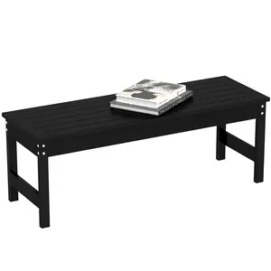 47" Outdoor Bench Seat Patio Bench for Yard Garden Bench Slatted Backless Seat Resists Rot And Cracking Holds 529 Lbs