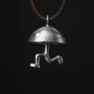 Metal Casted Earthbound Enemy "Ramblin' Evil Mushroom" Necklace Design