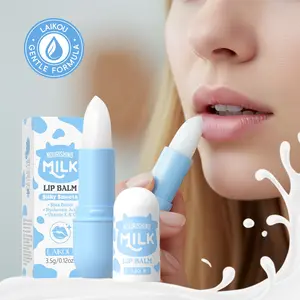 Laikou Milk Nourishing Lip Balm 3.5g, 1/2/3pcs, Silky, Smooth, Shea, Hyaluronic Acid, Moisturizing Lip Care, Moisturizer, Essential Skincare, Perfect for Daily Use, Soft Lips, Moisturizing Long-Lasting, Glow & Non-Sticky, Moisture, Hydrate, Hydrating