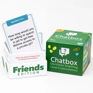 Chatbox Friends Edition – 200 Fun Conversation Starter Cards for Friends, Parties, Game Nights, Road Trips & Hangouts
