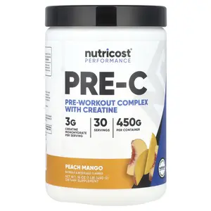Nutricost Performance, Pre-C, Pre-Workout Complex With Creatine, Peach Mango, 1 lb (450 g)