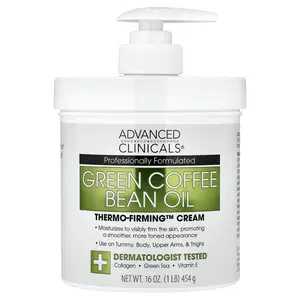 Advanced Clinicals Green Coffee Bean Oil, Thermo-Firming™ Cream, 16 oz (454 g)