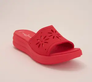 Clarks Cloudsteppers Perforated Slide Sandals -Drift Flora