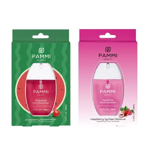 NEW!  Respberry Lychee Hibiscus & Watermelon Strawberry PAMMI Beauty Hydrating Hand Sanitizer Spray- 2 Pack