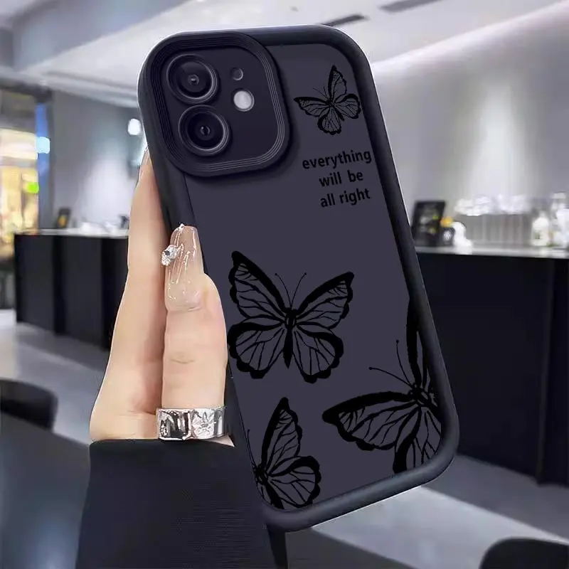 Butterfly?Pattern Phone Case, Anti-fall Phone Protector Cover, Shockproof Phone Protective Case Compatible with iPhone 15 14 13 12 11 Series