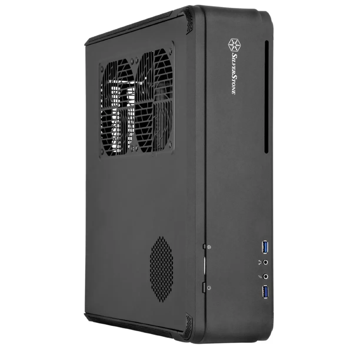 Silver Stone Technologies FTZ01B fortress Z Aluminum Unibody Mini-ITX DTX Small Form Factor SFX Computer Case - Black, 2 X Usb 3.0, Mini-Dtx Mini-Itx