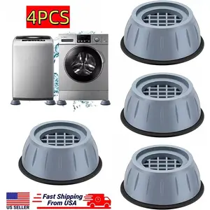 4PCS Anti-Vibration Washing Machine Support Anti-Slip Rubber Feet Base Pads Mat US