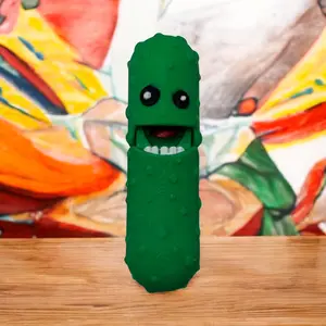 3D Printed Pickle for all the pickle fanatics and lovers!  He has a dorky little face and his mouth opens and closes!  Fidget Pickle friend!