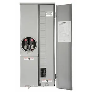 Siemens  200 Amp 24-Space 42-Circuit Meter Load Center Combinations Flush Main Breaker, Gray