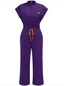 ICU Nursing Staff Nurse Work Clothes Jumpsuit Solid Color Stand Collar Men's Hand Wash Suit Jumpsuit Set