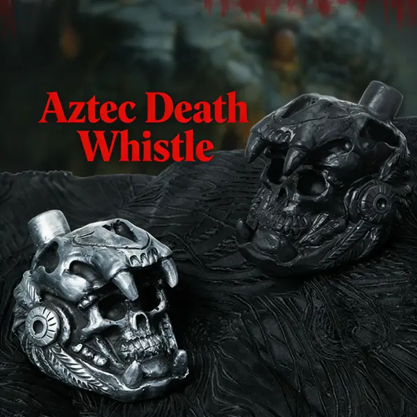 Antique Screaming Whistle - Snake-Devouring Skull Design, Aztec-Mayan Tribal Warrior Novelty Toy, Gothic Gag Toys & Practical Jokes, House Decoration Ornaments Gift