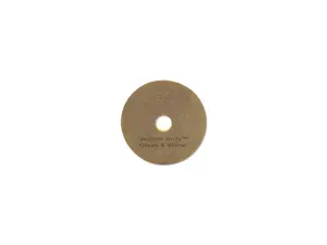 Scotch-Brite Clean and Shine Pad, 17" Diameter, Brown/Yellow, 5/Carton 09544