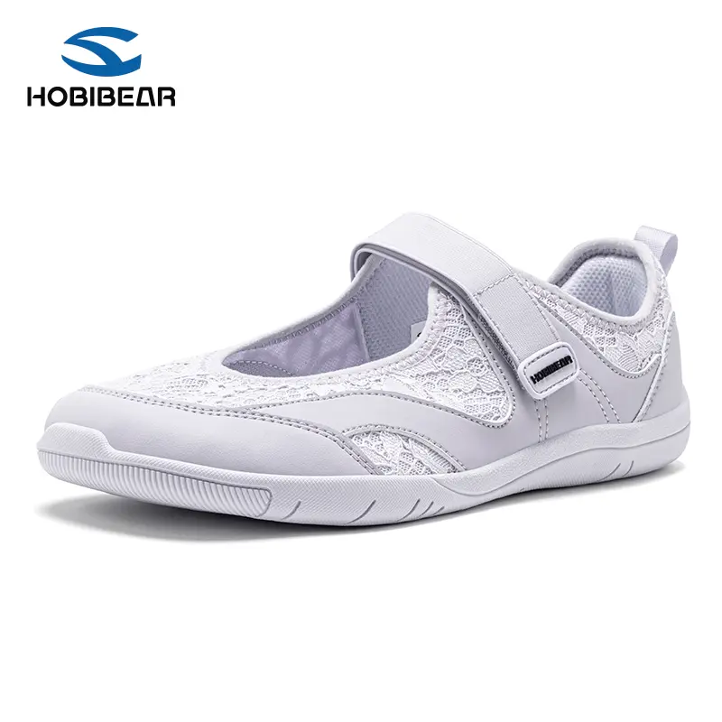 HOBIBEAR Women's Mary Jane Barefoot Sneakers - Minimalist Wide Round Toe Box, Breathable Slip-On, Stylish Relaxed Versatile Street Footwear for Casual Use, Stylish Walking Shoes, Round Toe Shoes, Walking Relaxed Footwear, Versatile Walking Shoes tiktoksho