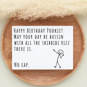 Creative Slang Birthday Greeting Card, 1 Count/3 Counts Funny Cartoon Pattern Birthday Card, Simple Letter Card, Tearable Greeting Cards, Custom Message Card, Suitable for Family, Friends and Colleagues