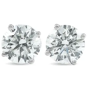 2 Ct Platinum Diamond Screw Back Studs