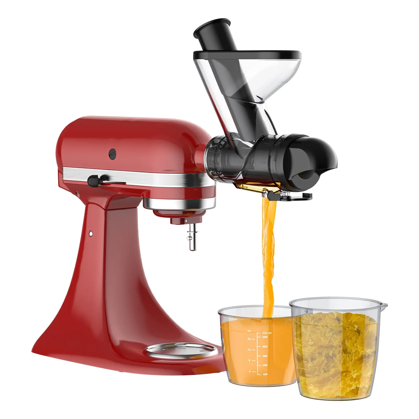 Masticating Juicer Attachment for KitchenAid Stand Mixer, Cold Press Juicer Machine, Slow Masticating Juicer Attachment with Dual Feed Chute, As Kitchen Aid Slow Juicer Attachment by Gvode