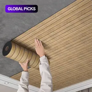 Kuujojo Wood Panel Peel & Stick Wallpaper, Striped Self-Adhesive Faux Wood Grain Wall Covering, Easy DIY Home Decor Wall Panels Roll 15.74 X 118 ine