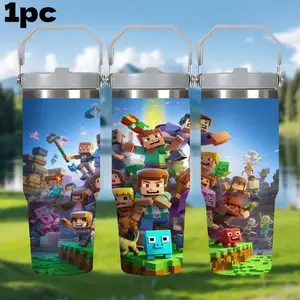 1pc 30oz Stainless Steel Travel Cup,Tumbler,Portable,High-quality materials,Suitable for cold drinks / hot drinks,High-quality materials,Suitable for daily use and special occasions