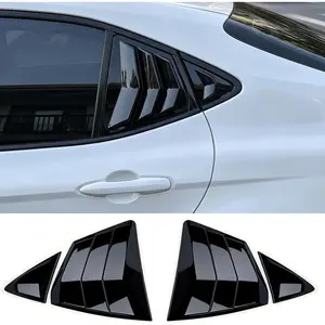 Rear Side Window Louvers for Toyota Camry 9th Gen 2025 2026 Accessories, Sport Car Exterior Rear Side Window Decorative Covers Air Vent Scoop Shades Cover Trim Blinds-Glossy Black