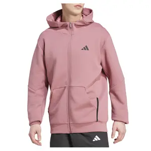 adidas Mens Designed For Hoodie Training Athletic Outerwear Casual Moisture Wicking - Pink