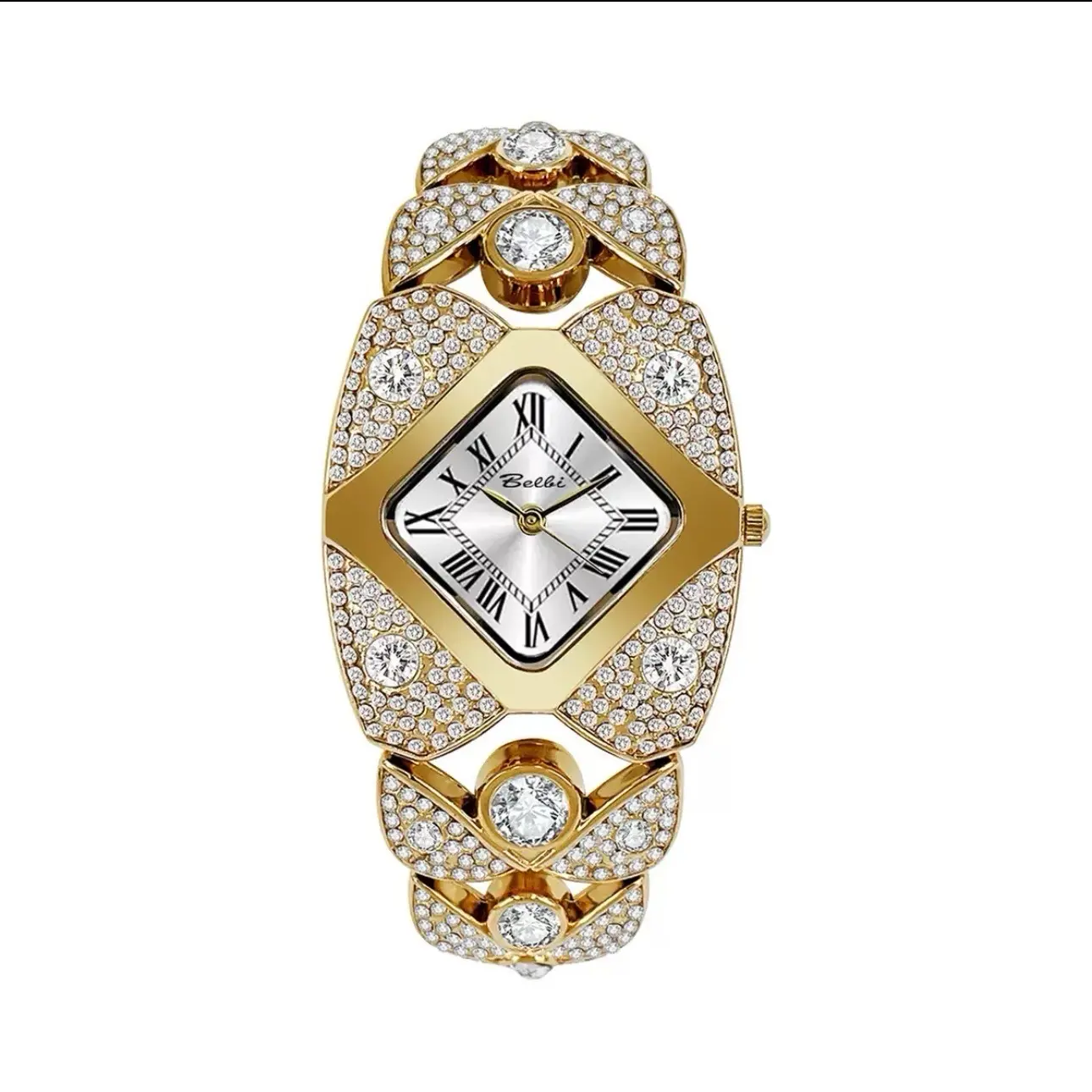 【summer sale deals]】 Luxury Diamond Bangle Watch for Women Perfect Gift for Bride, Valentine, Party Trendy Bling Bracelet 30M Waterproof Unique Design，Christmas gifts