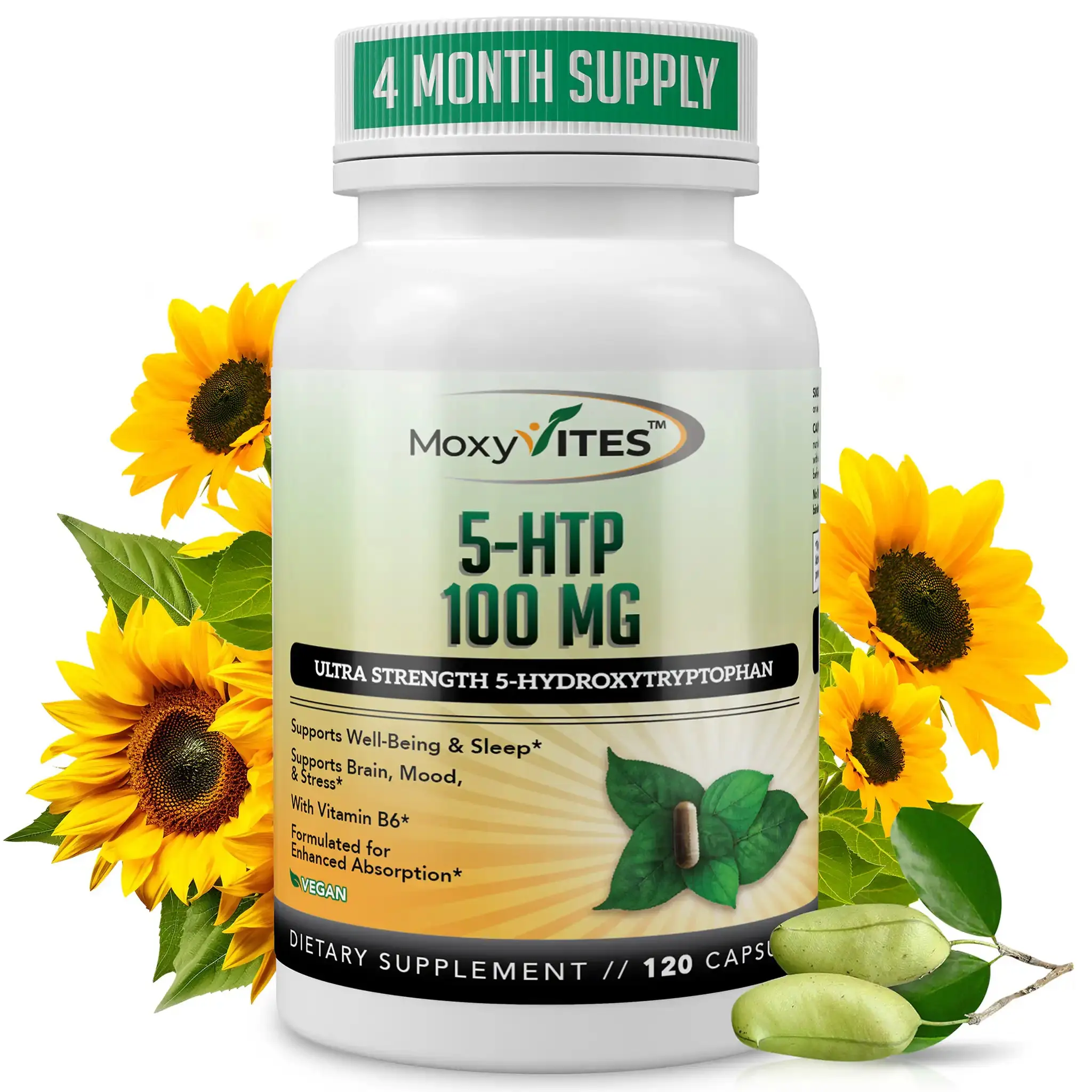 5-HTP 100mg with Active Vitamin B6 (P5P) - Mood Support