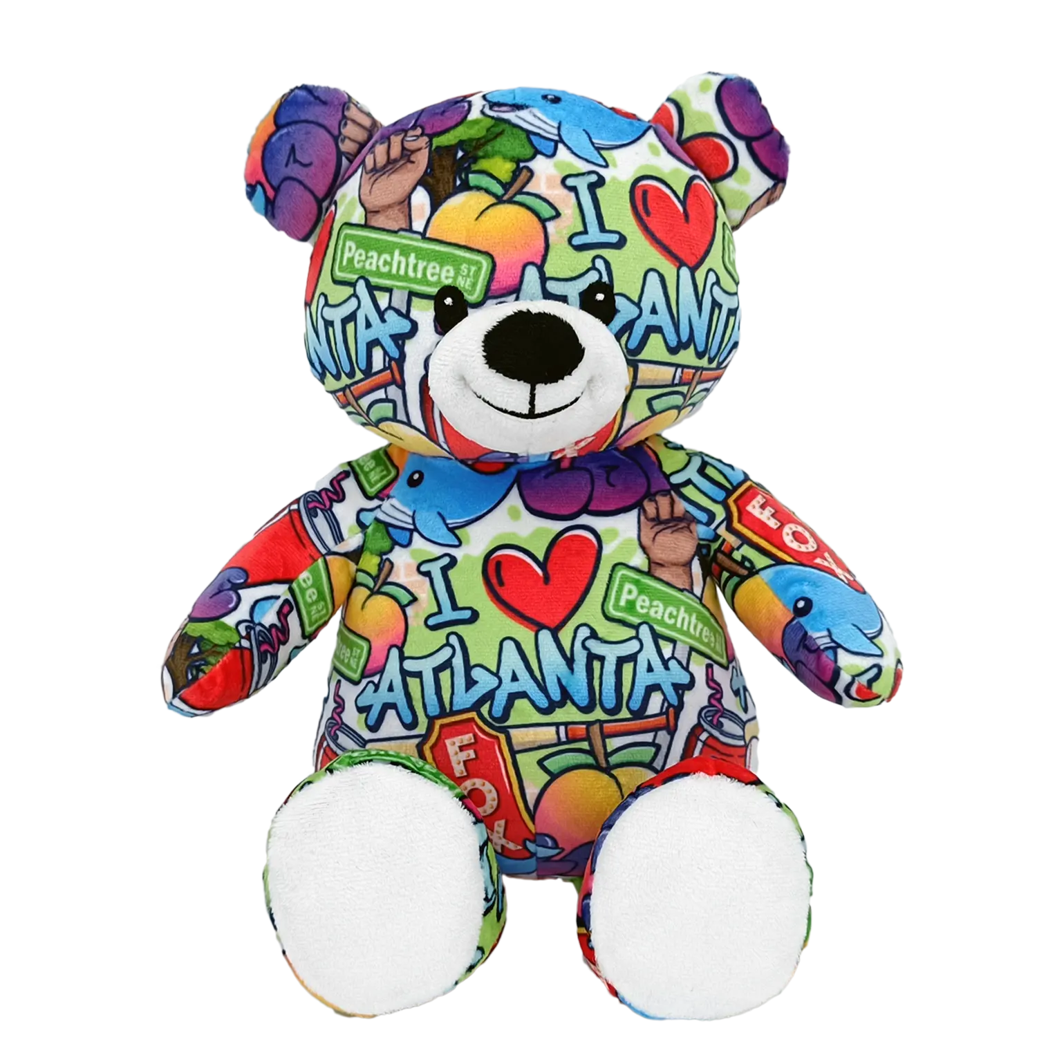 10" Atlanta Graffiti Eco Teddy Bear