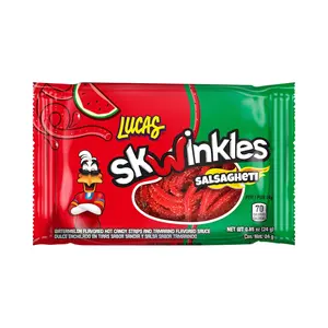 Lucas Salsaghetti Watermelon Mexican Candy (12 Count), Sweet Chewy Flavor Snack, Dulces Mexicanos Bonbon Candies