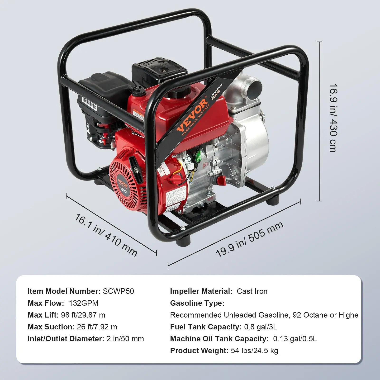 2" 7HP 4-Stroke【Red】