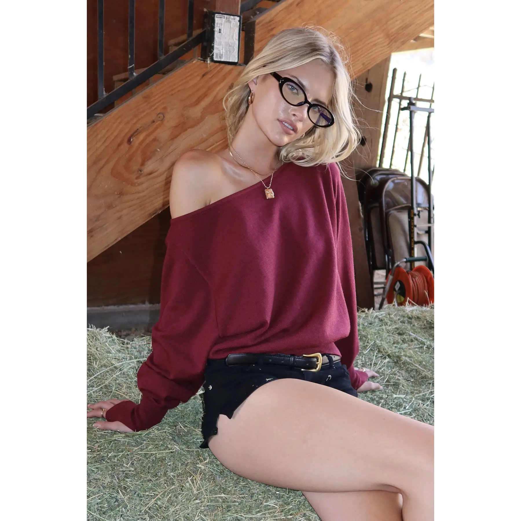 Off Shoulder Oversized Sweater Off Shoulder Oversized Sweater