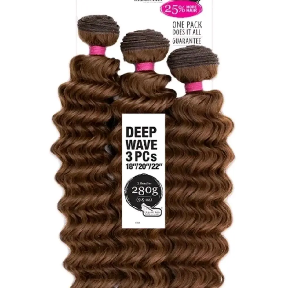 Shake-N-Go Organique Mastermix Synthetic Weave DEEP WAVE 3PCS Color 1B 18/20/22 280g High-Quality Hair Extensions