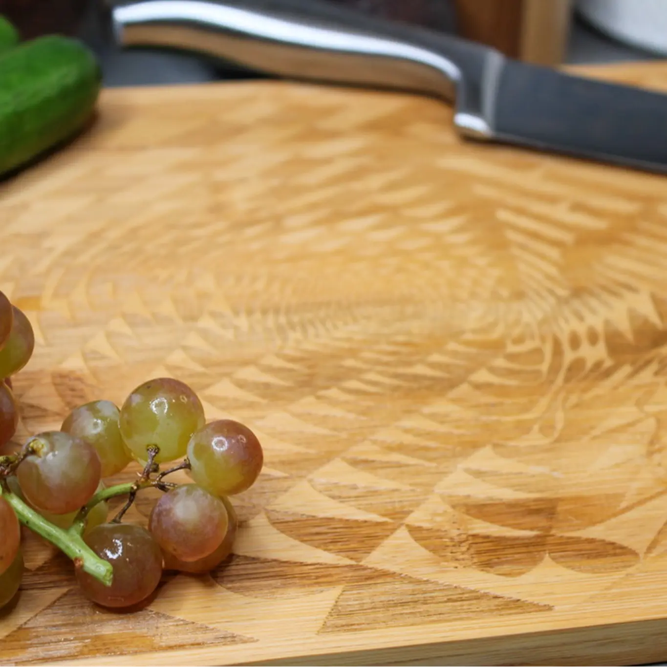 SPARC Creations Warped Checkerboard Bamboo Cutting Board