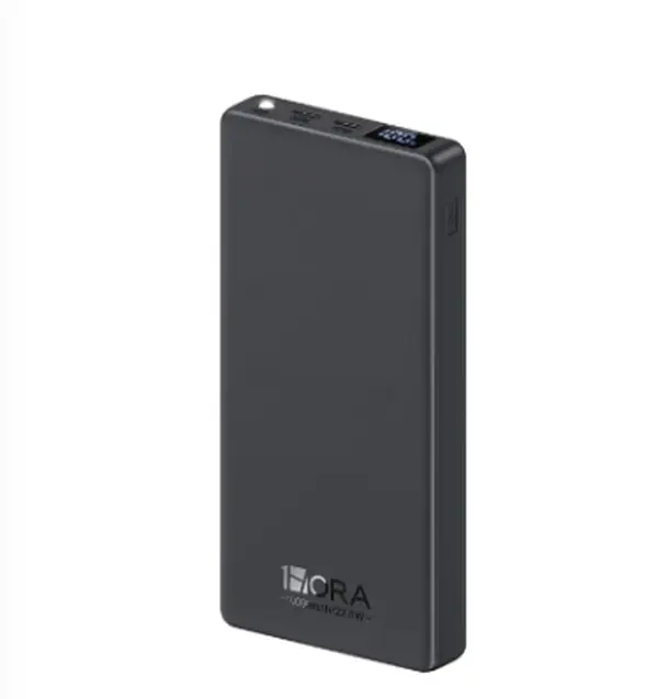 1HORA GAR264 10000mAh Power Bank, 22.5W Fast Charger with LED Display & Flashlight, Portable USB Battery Pack Chargers for iPhone, Samsung & Android Devices