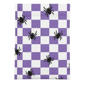 Spider Halloween Poly Mailers Size 6x9 Purple Check Shipping Bags
